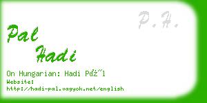 pal hadi business card